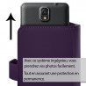 Housse Etui double S-View Universel M Couleur Violet pour smartphone SFR Startrail 6 Pls