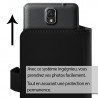 Etui Universel M porte-carte à rabat latéral Couleur Noir pour Polaroid LINK A5 5" 