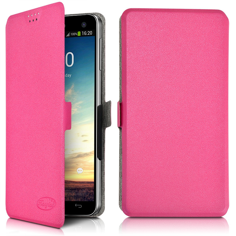 Etui Universel M porte-carte à rabat latéral Couleur Rose Fushia pour Archos 50 Cobalt