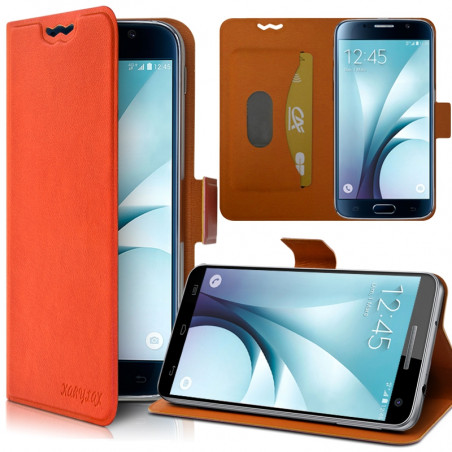 Housse Etui Support 360 degrés Universel S couleur Orange pour Archos 40 Helium 4G