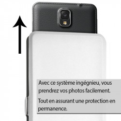 Etui double S-View Universel S Couleur blanc pour smartphone Yezz Andy 4EI2