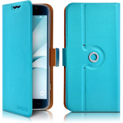 Housse Etui Support 360 degrés Universel M couleur Bleu Clair pour SFR StarTrail 4