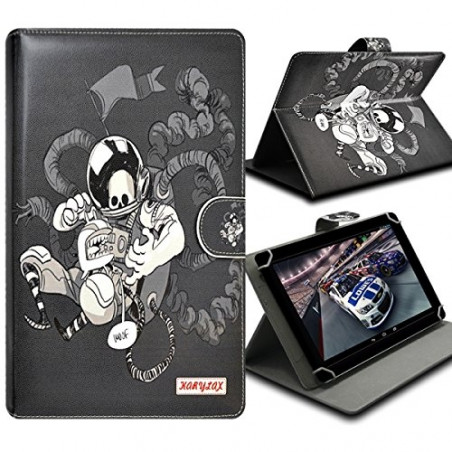 Housse Etui Universel à Rabat Fonction Support avec motif ZA02 pour Tablette Essentiel B Smart'Tab 7800 7"