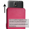 Etui double S-View Universel M Couleur Rose fushia pour smartphone Logicom L-ement 500L 