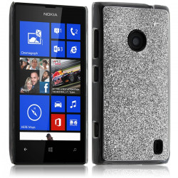 Coque Rigide pour Nokia Lumia 520 Style Paillette Couleur Argent