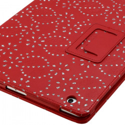 Housse coque etui pour Apple iPad 2 Style Diamant Couleur Rouge