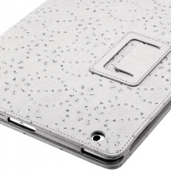Housse coque etui pour Apple iPad 3 Style Diamant Couleur Blanc