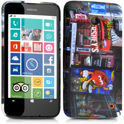 Housse Etui Coque Semi Rigide avec Motif HF06 pour Nokia Lumia 630 + Film de Protection