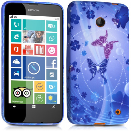 Coque Semi-Rigide avec Motif HF06 pour Nokia Lumia 635 + Film de Protection