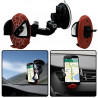 Support Auto Voiture Style Toile Rouge 2en1 sur Grille d'aération et Pare-brise pour Sony Xperia Z3