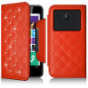 Housse Coque Etui Portefeuille Style Diamant Universel S couleur pour Nokia Lumia 630