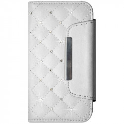 Etui Universel XL Style Diamant blanc pour Archos 55 Platinum