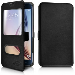 Etui double S-View Universel M Couleur Noir pour Wileyfox Swift