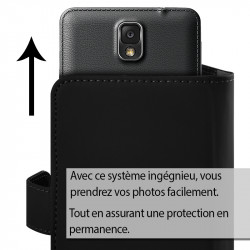 Etui Universel M porte-carte à rabat latéral Couleur Noir pour Huawei Honor 7