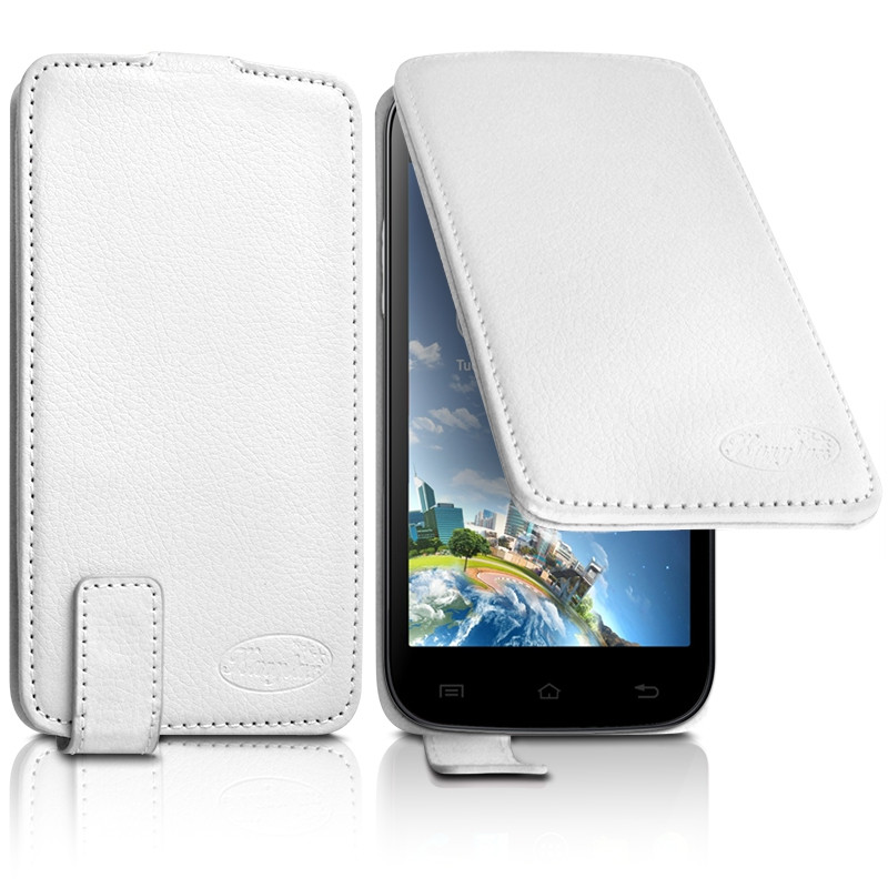 Housse Etui Clapet Couleur blanc Universel S pour Archos 50c Platinum