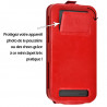 Etui Coque Silicone S-View Couleur rouge Universel XL pour Huawei Honor 5X