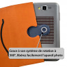 Housse Etui Support 360 degrés Universel M couleur Bleu pour Microsoft Lumia 650