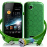 Housse Coque Semi Rigide Couleur Vert Translucide pour Wiko Cink Slim 2 + Chargeur Auto