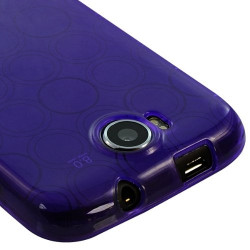 Housse Coque Semi Rigide Couleur Violet Translucide pour Wiko Cink Peax + Chargeur Auto