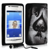 housse étui coque en gel pour Sony Ericsson Xperia X8 avec motifs + stylet