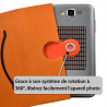 Housse Etui Support 360 degrés Universel S couleur Orange pour Yezz Andy 4EL2 LTE