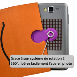 Housse Etui Support 360 degrés Universel S couleur Violet pour Archos 40 Helium 4G