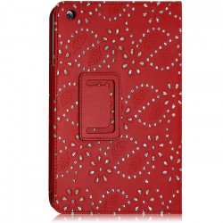 Housse coque etui pour Apple iPad Mini Style Diamant Couleur Rouge