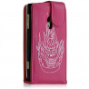 Housse étui coque pour Sony Ericsson Xperia X10 motif tete de mort couleur rose fuschia + film écran