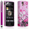 Housse coque etui gel pour Sony Ericsson Xperia Ray avec motifs + Stylet + Film