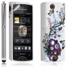 Housse étui coque gel pour Sony Ericsson Xperia Ray motif HF01 + Stylet luxe