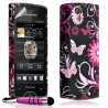 Housse coque etui gel pour Sony Ericsson Xperia Ray avec motifs + Stylet + Film