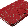 Housse coque etui pour Samsung Google Nexus 10 Style Diamant Couleur Rouge
