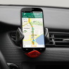 Support Voiture Auto Fixation Universel 2en1 Style Toile Rouge pour Samsung: Galaxy S6 edge+, Galaxy Note 4 ", Galaxy Note 5 
