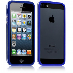 Housse Etui Coque Bumper pour Apple iPhone 5/5S couleur bleu