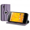 Housse coque étui pour LG Nexus 4 de luxe avec sytème de rotation à 360 degrès couleur violet