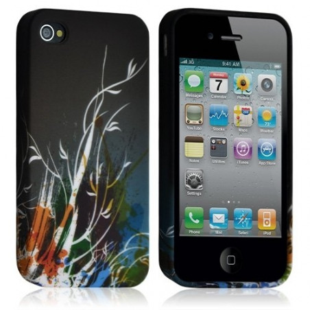 Housse étui coque gel pour Apple iPhone 4 / 4S motif HF34