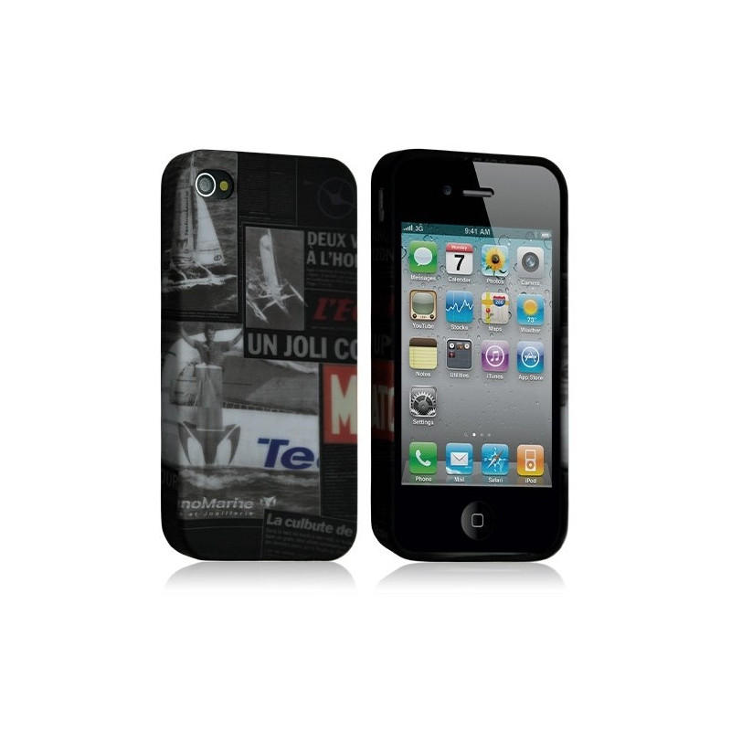 Housse étui coque gel pour Apple iPhone 4 / 4S motif LM17