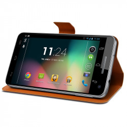 Etui Support 360 degrés Universel M Orange pour Huawei Y5