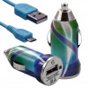 Chargeur Voiture Allume Cigare USB avec Câble Data avec motif CV03 pour Nokia : Lumia 510 / Lumia 610 / Lumia 620 / Lumia 710 /