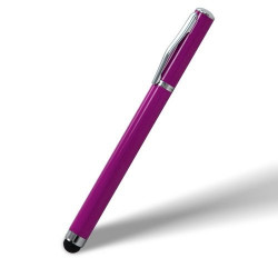 Stylet 2en1 tactile pour Samsung Galaxy SCL i9003 couleur rose foncé