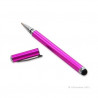 Stylet luxe 2en1 fonction stylo tactile couleur Rose Fuschia pour Alcatel, Acer, Archos, Asus, Yezz, HTC, Huawei, LG, Meizu