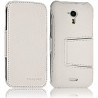 Coque Etui Fonction Support pour Wiko Cink Five couleur Blanc + Film de Protection