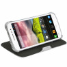 Coque Etui Fonction Support pour Wiko Cink Five couleur Blanc + Film de Protection