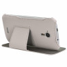 Coque Etui Fonction Support pour Wiko Cink Five couleur Blanc + Film de Protection