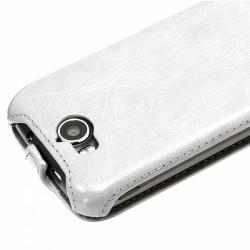 Housse Etui Coque Rigide Clapet pour Wiko Cink Peax Couleur Blanc