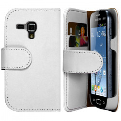 Housse Coque Etui Portefeuille pour Samsung Galaxy Trend Couleur Blanc