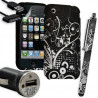 Housse Étui Coque en Gel + Chargeur Voiture Auto + Stylet pour Apple Iphone 3G / 3GS avec motif HF18