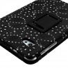 Housse coque etui pour Samsung Tab 7.0 Style Diamant Couleur Noir