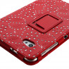 Housse coque etui pour Samsung Tab 7.0 Style Diamant Couleur Rouge