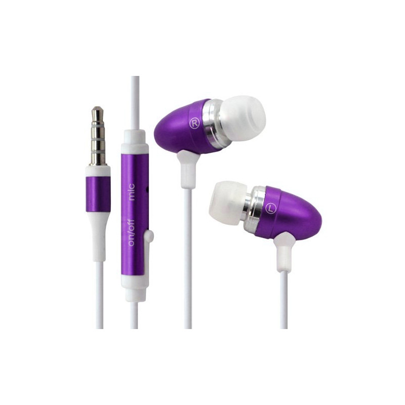 Kit piéton main libre couleur violet compatible Apple : iPhone 3G/3Gs / iPhone 4/4S